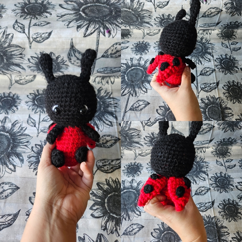 Crochet Lady Bug Amigurumi Plushie - Picture 1 of 16